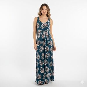 🌟🌟Matilda Jane Teal and Pink Floral Maxi Dress